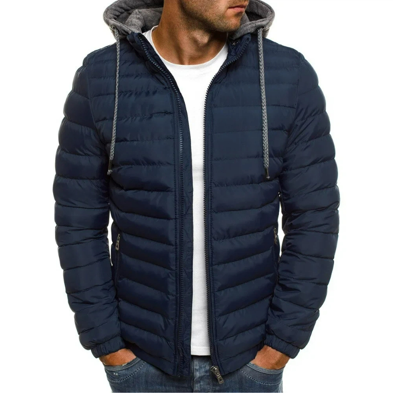 Embroidery Zip Up Hoodie - 2026 Herren Baumwoll-Padded Parka Mantel Herbst