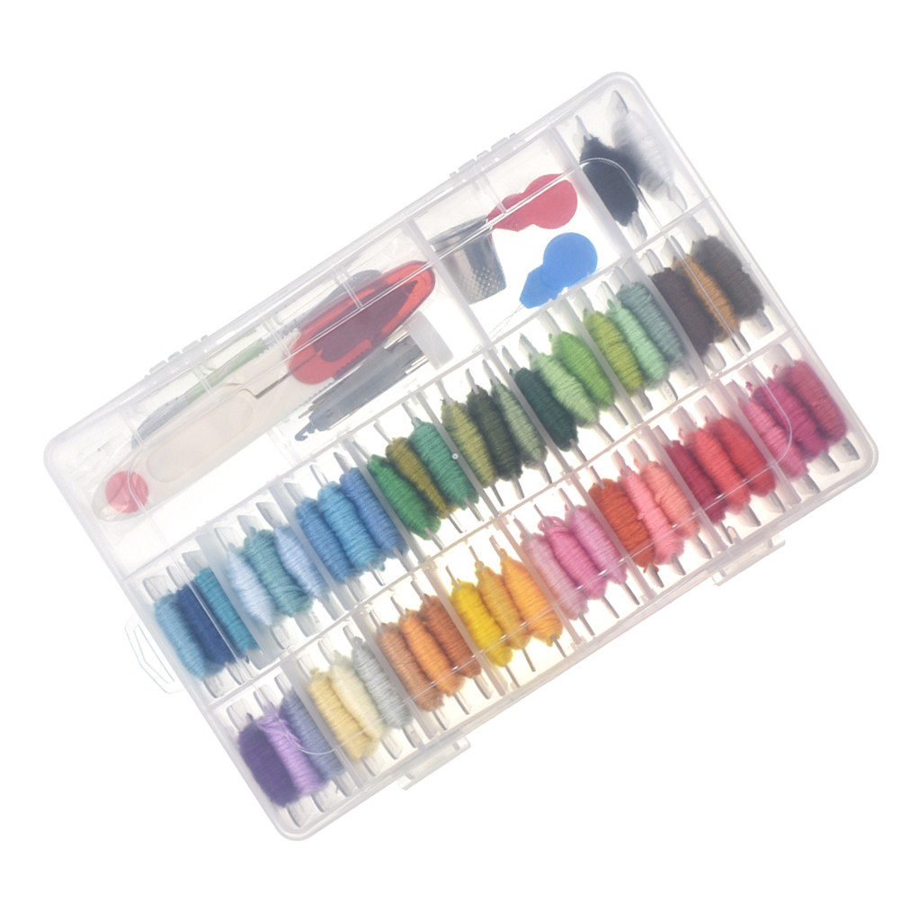 Embroidery Free Pattern - 50-teiliges Sortiment Stickerei-Set für Anfänger mit