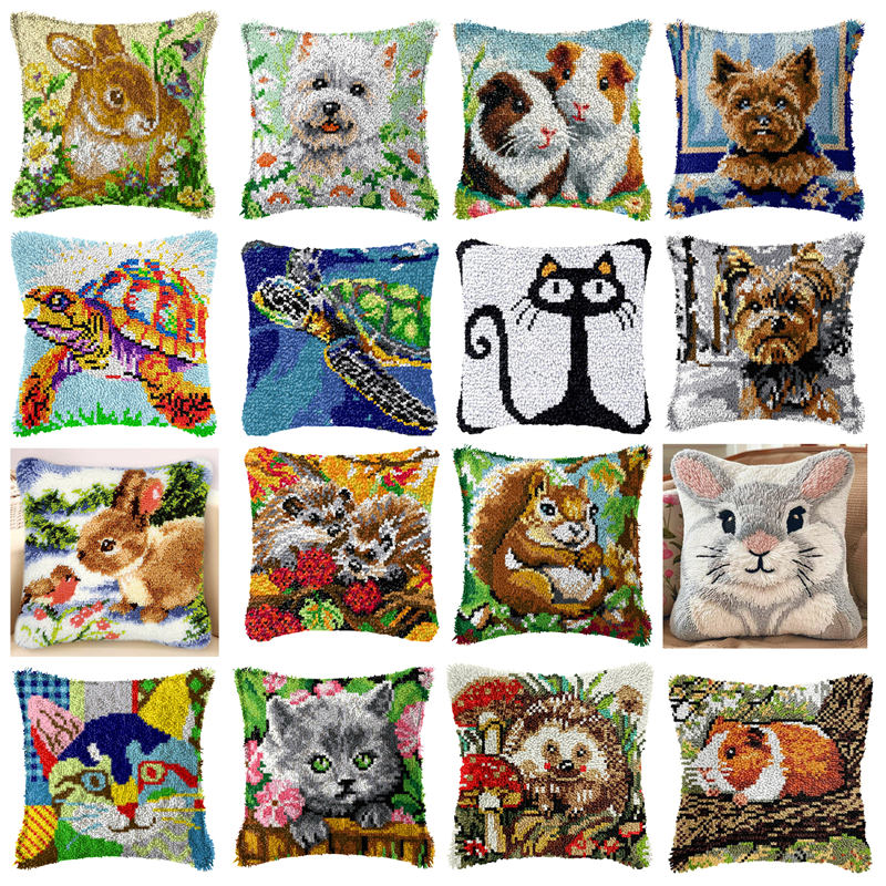 Embroidery Paper - DIY Kaninchen Katze Knüpfhaken Teppich Kits