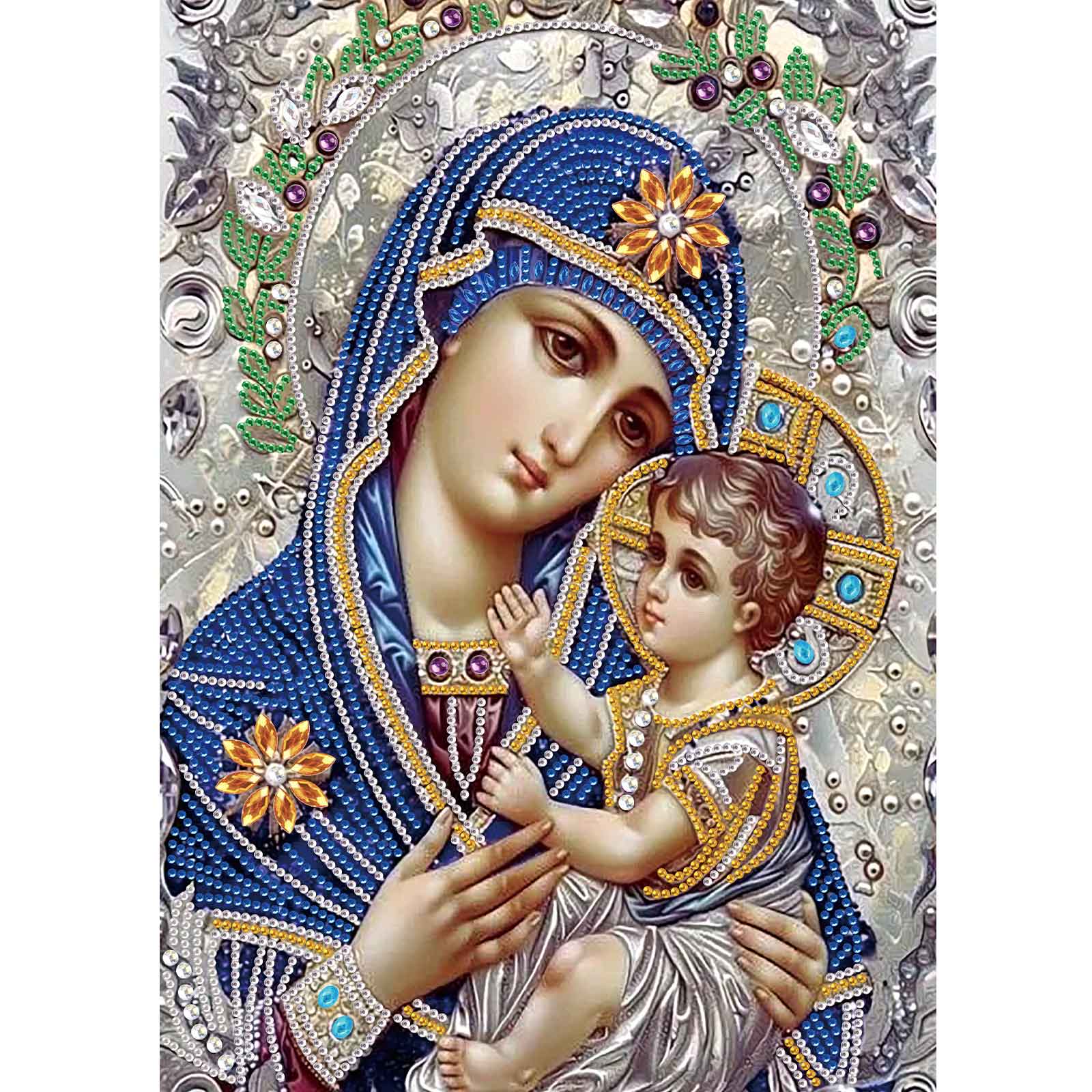 Embroidery Icon - Diamant-Kunst-Malerei-Set in spezieller Form für Erwachsene,