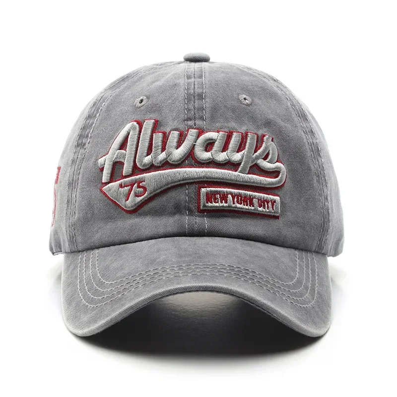 Embroidery Alphabet Designs - Frühling/Sommer Unisex-Baumwoll-Baseballkappe im Vintage-Stil, gewaschen mit