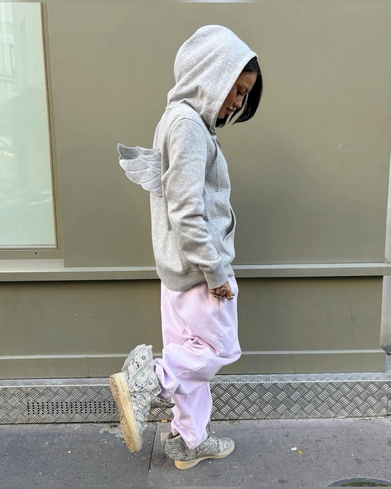 Embroidery Zip Up Hoodie - Harajuku Y2K Millennium Streetwear Stickerei 3D