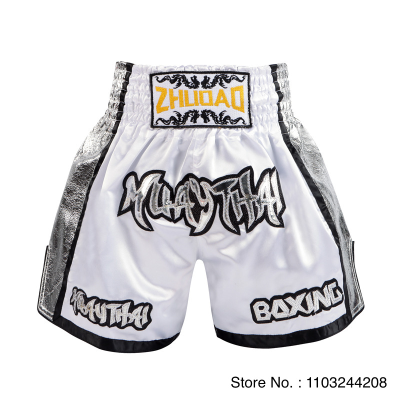 Embroidery Premium - Muay Thai Boxshorts Premium Stickerei Käfig