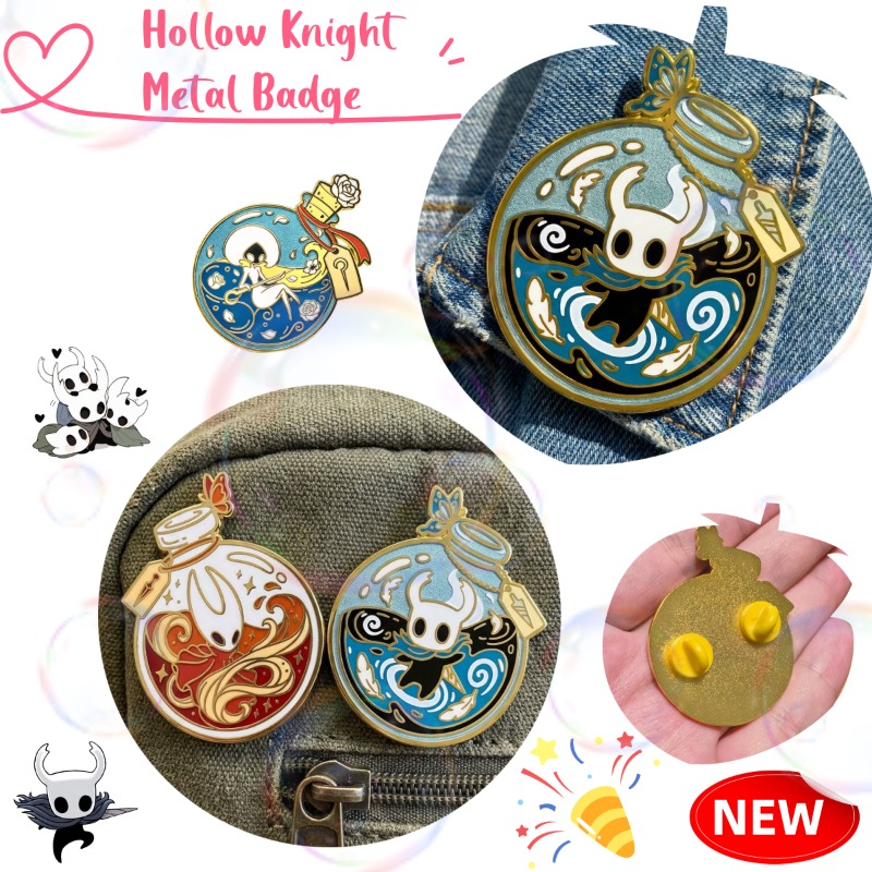 Embroidery Wallpaper - Großhandel Stilvolle Hollow Knight Hornet Metall-Emaille-Pins,