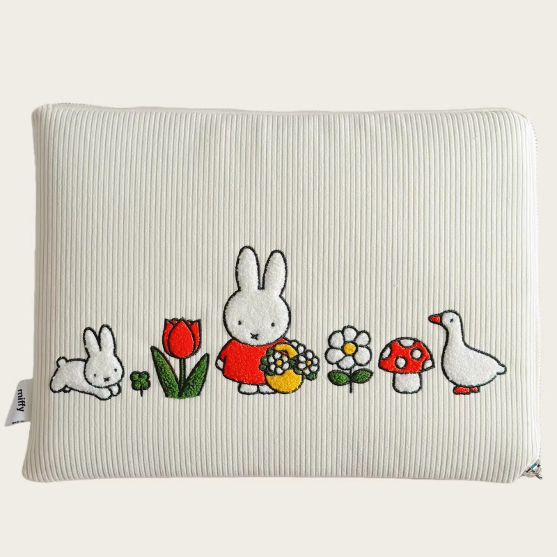 Embroidery Rabbit - Miffy Kawaii Anime Cartoon Kaninchen Computertasche