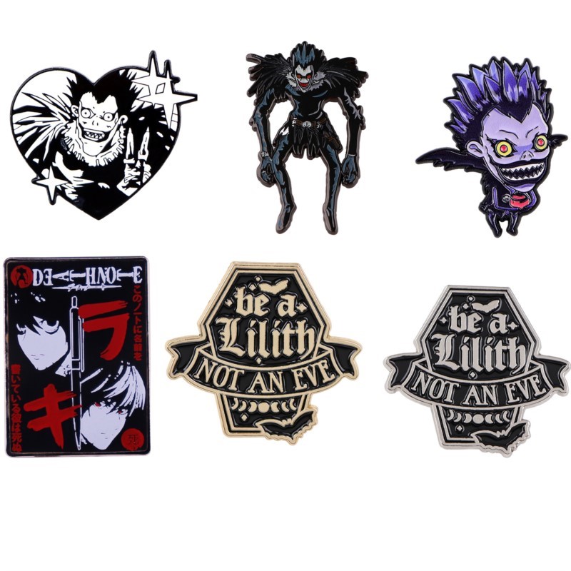Embroidery Wallpaper - Niedliche Gothic-Dämonen-Monster-Cartoon-Emaille-Pins, Anime-Figuren-Reversbroschen, Rucksack-, Hut-, Kleidungs-