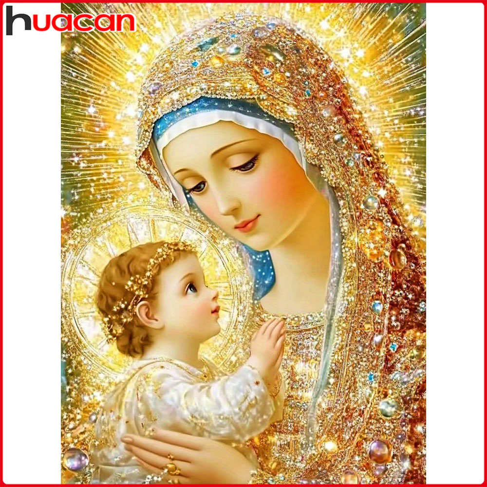 Embroidery Icon - Huacan 5D DIY Diamantmalerei Jungfrau Maria