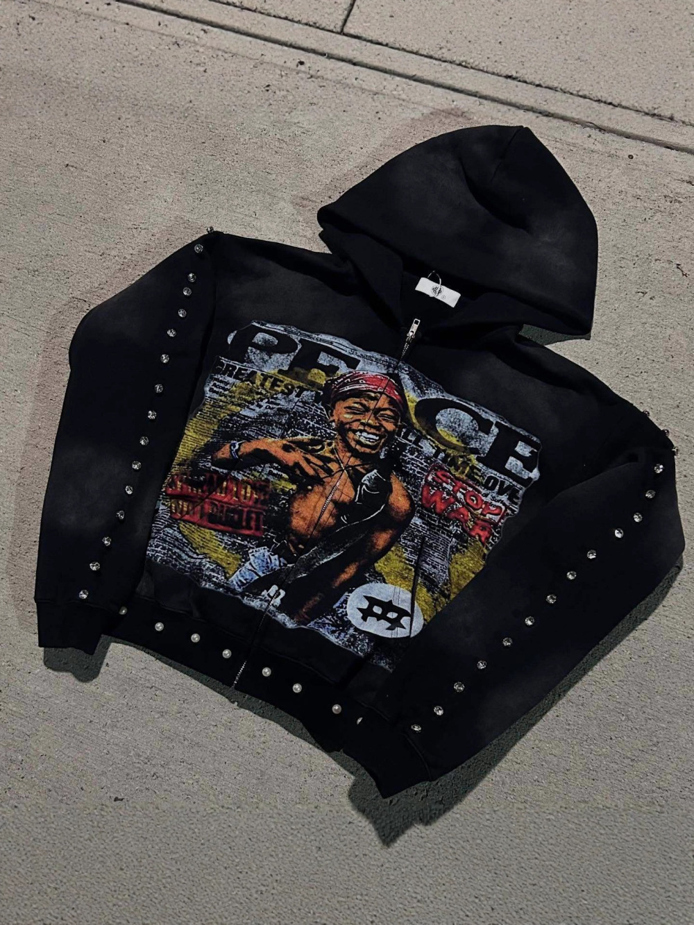 2026 Neuer Amerikanischer Hip- – Embroidery Zip Up Hoodie Bewertung und Preis