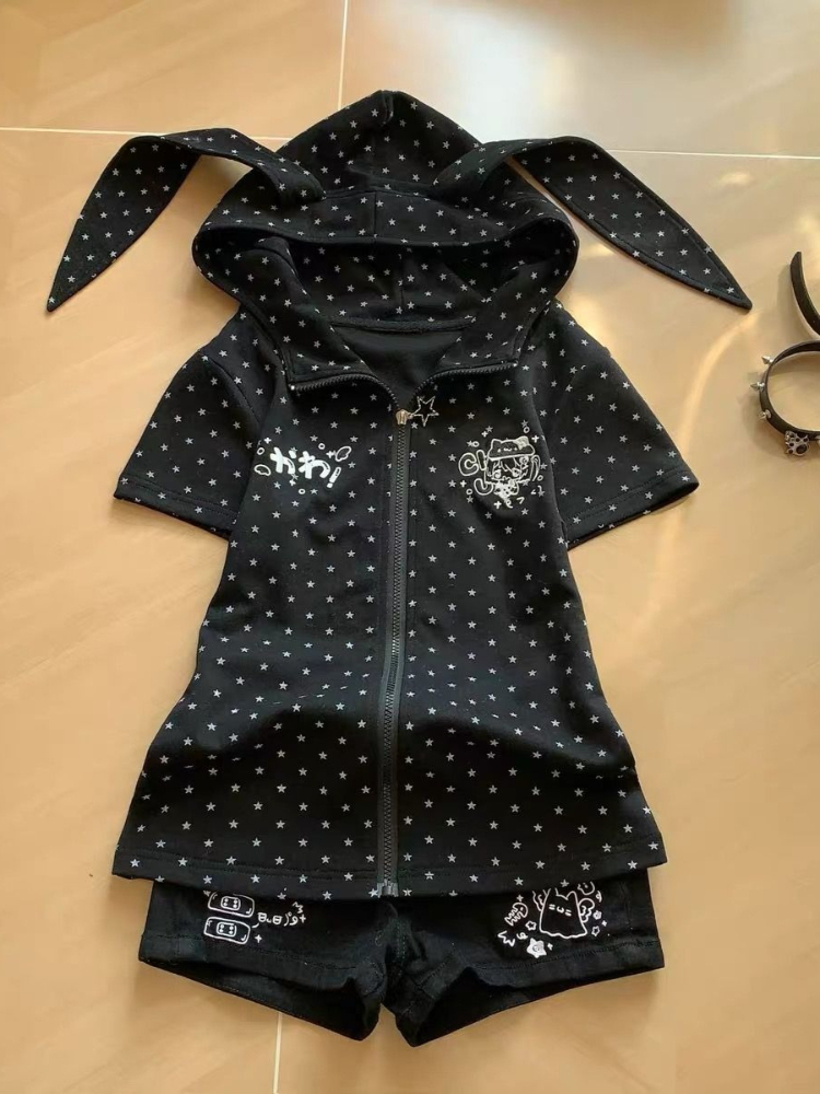 Japanischer Stern-Print Haseno – Embroidery Zip Up Hoodie Bewertung und Preis