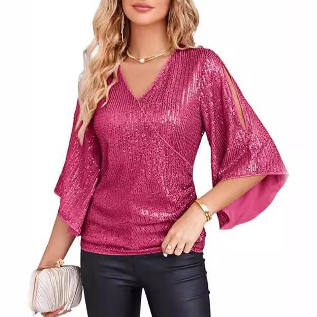 Elegante Damenbluse mit langen – Embroidery Effect Bewertung und Preis