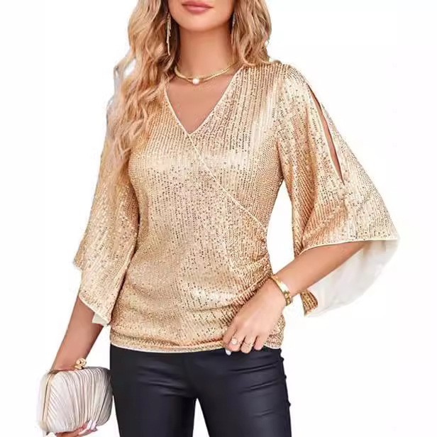 Elegante Damenbluse mit langen – Embroidery Effect Bewertung und Preis