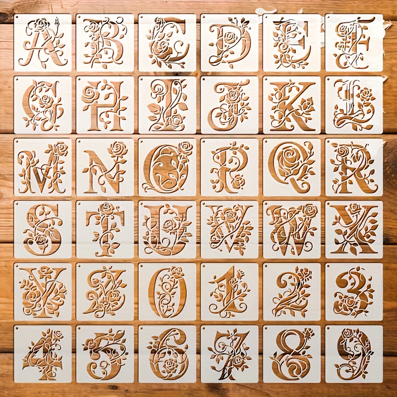 36-teiliges Set PET-Kunststoff – Embroidery Alphabet Designs Bewertung und Preis