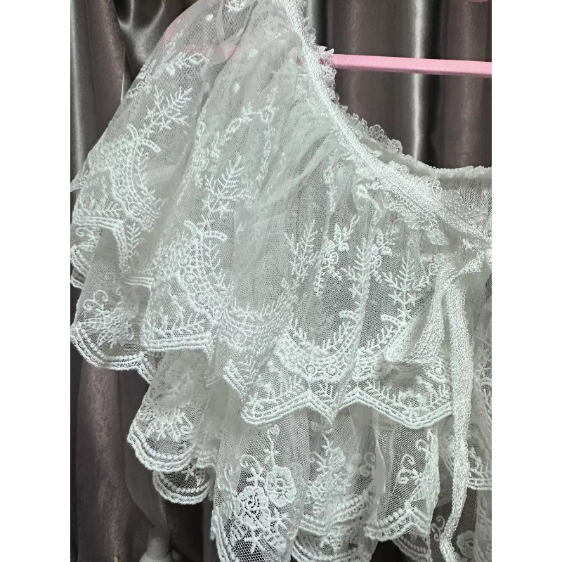 Bluse Cape Schal Damen Spitze  – Embroidery Premium Bewertung und Preis