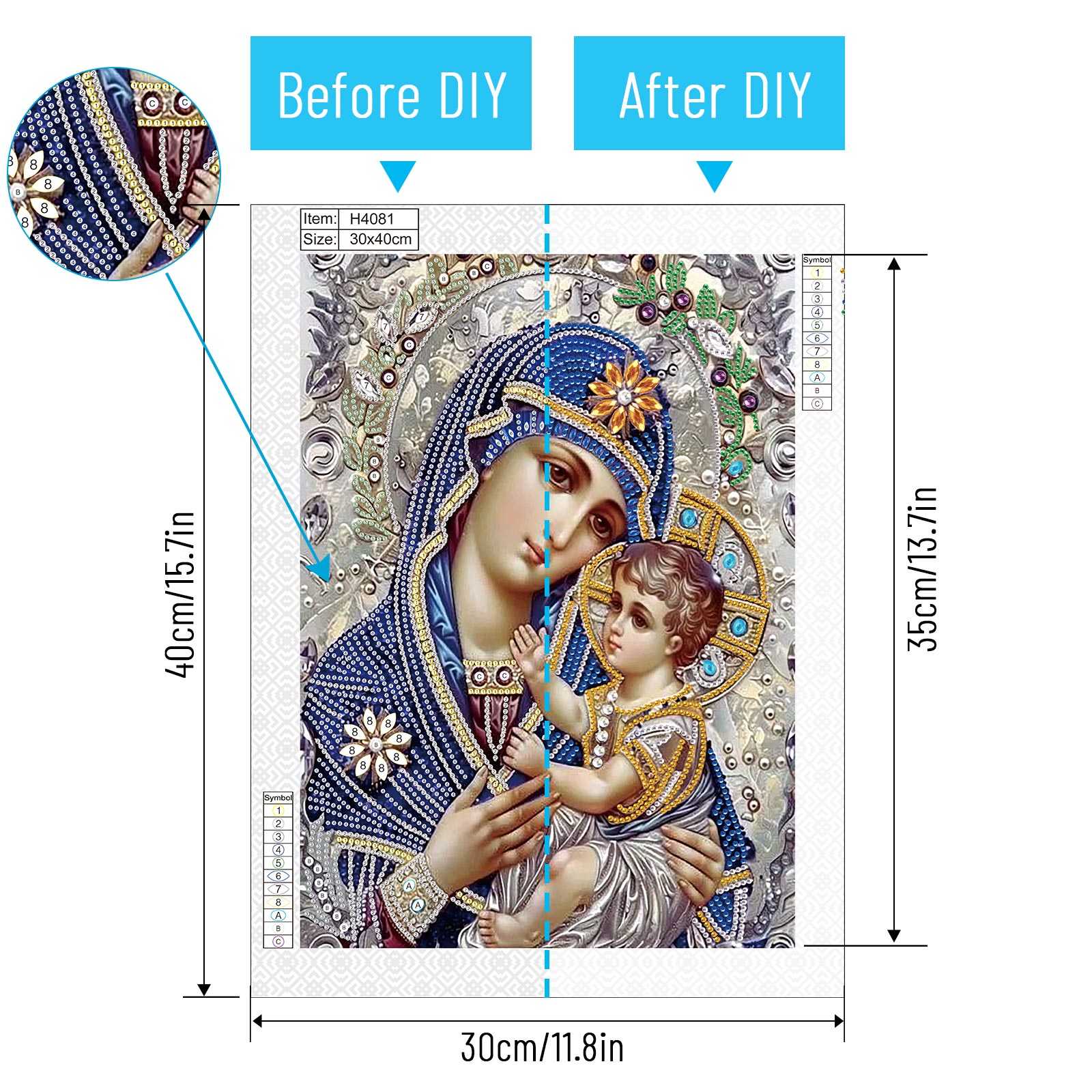Diamant-Kunst-Malerei-Set in s – Embroidery Icon Bewertung und Preis