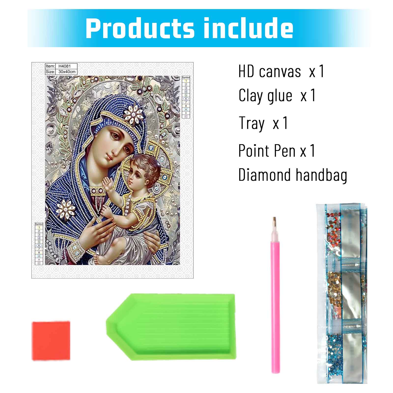 Diamant-Kunst-Malerei-Set in s – Embroidery Icon Bewertung und Preis