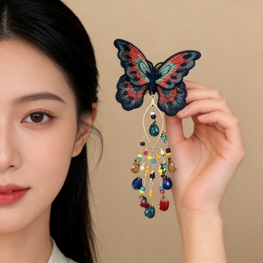 Neue Haarspangen im chinesisch – Embroidery Charm Bewertung und Preis