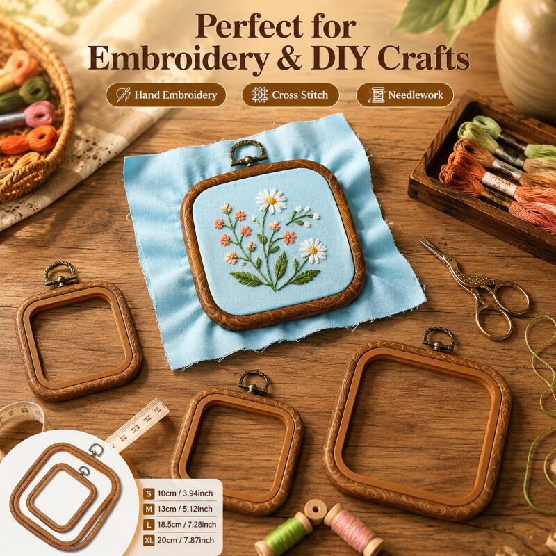 Quadratische Dekorative Holzim – Embroidery Hoop Square Bewertung und Preis