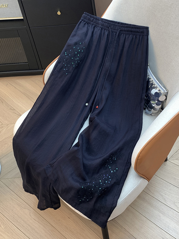 Elegante High-Waist-Hose mit w – Embroidery Effect Bewertung und Preis