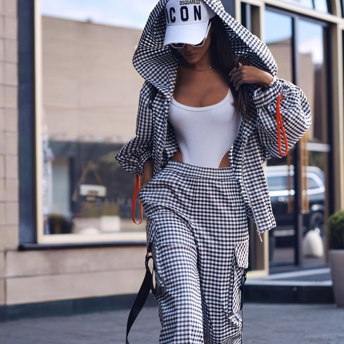 Frühling Herbst Casual Plaid P – Embroidery Zip Up Hoodie Bewertung und Preis