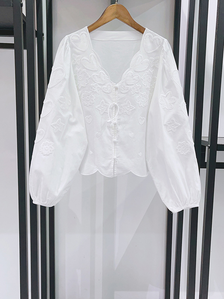   Frühling Sommer Weiße Perlen – Embroidery Premium Bewertung und Preis