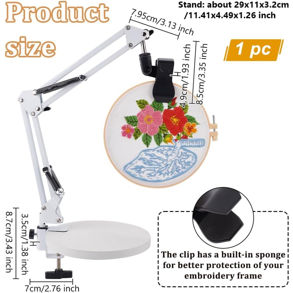 Weiß Stickerei Tischständer Ki – Embroidery Hoop Square Bewertung und Preis