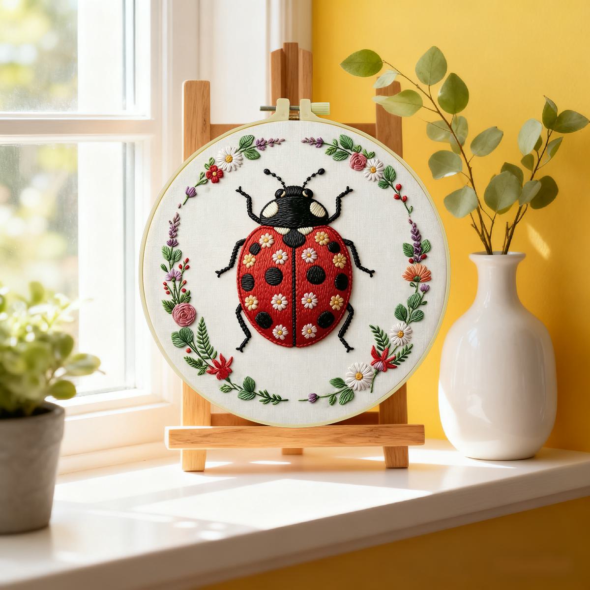 1 Stück 20X20CM/15X15CM 7,87/6 – Embroidery Lady Bug Bewertung und Preis