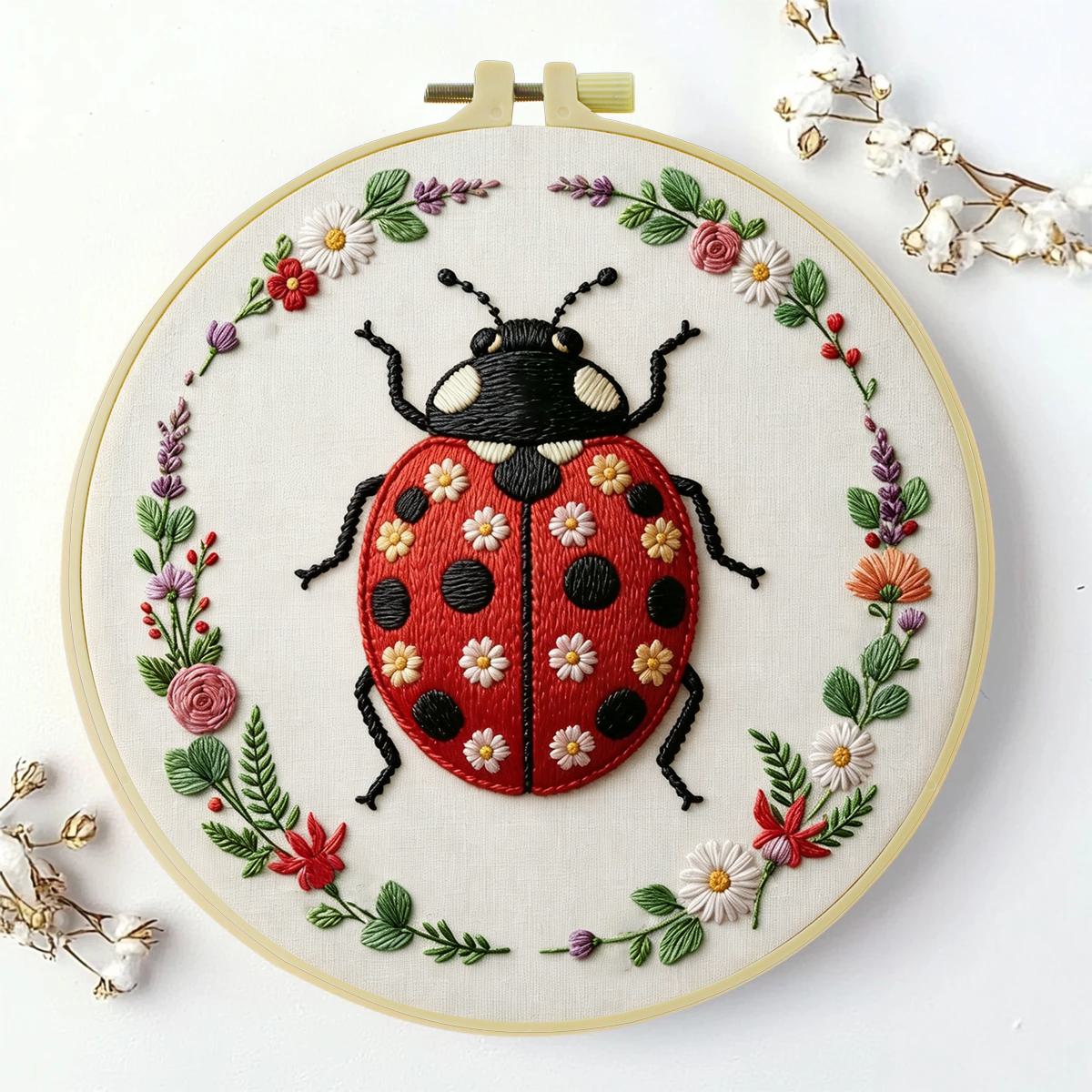 1 Stück 20X20CM/15X15CM 7,87/6 – Embroidery Lady Bug Bewertung und Preis