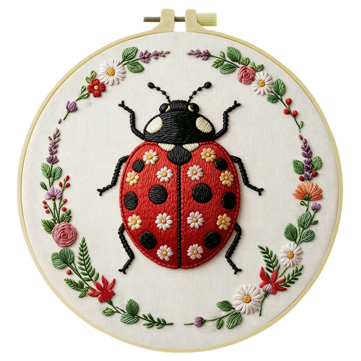 1 Stück 20X20CM/15X15CM 7,87/6 – Embroidery Lady Bug Bewertung und Preis