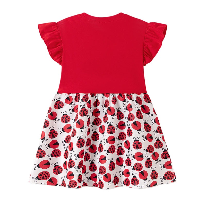 Kurzarm Mädchen Kleider 2-7T M – Embroidery Lady Bug Bewertung und Preis