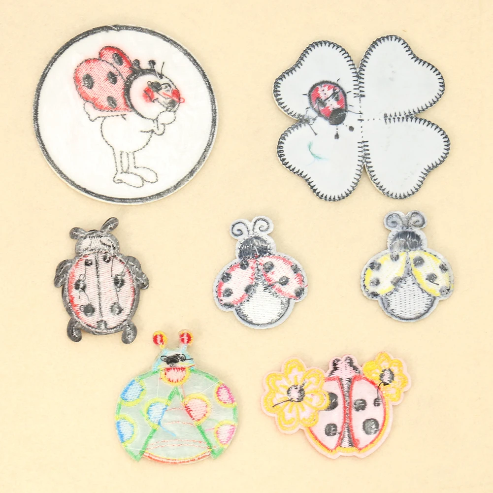 2pc Cartoon Marienkäfer vier b – Embroidery Lady Bug Bewertung und Preis