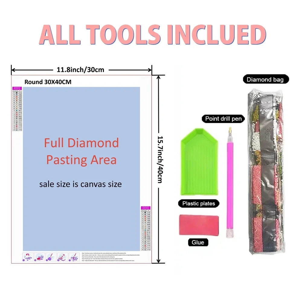Rahmenloses 5D DIY Diamantmale – Embroidery Free Pattern Bewertung und Preis