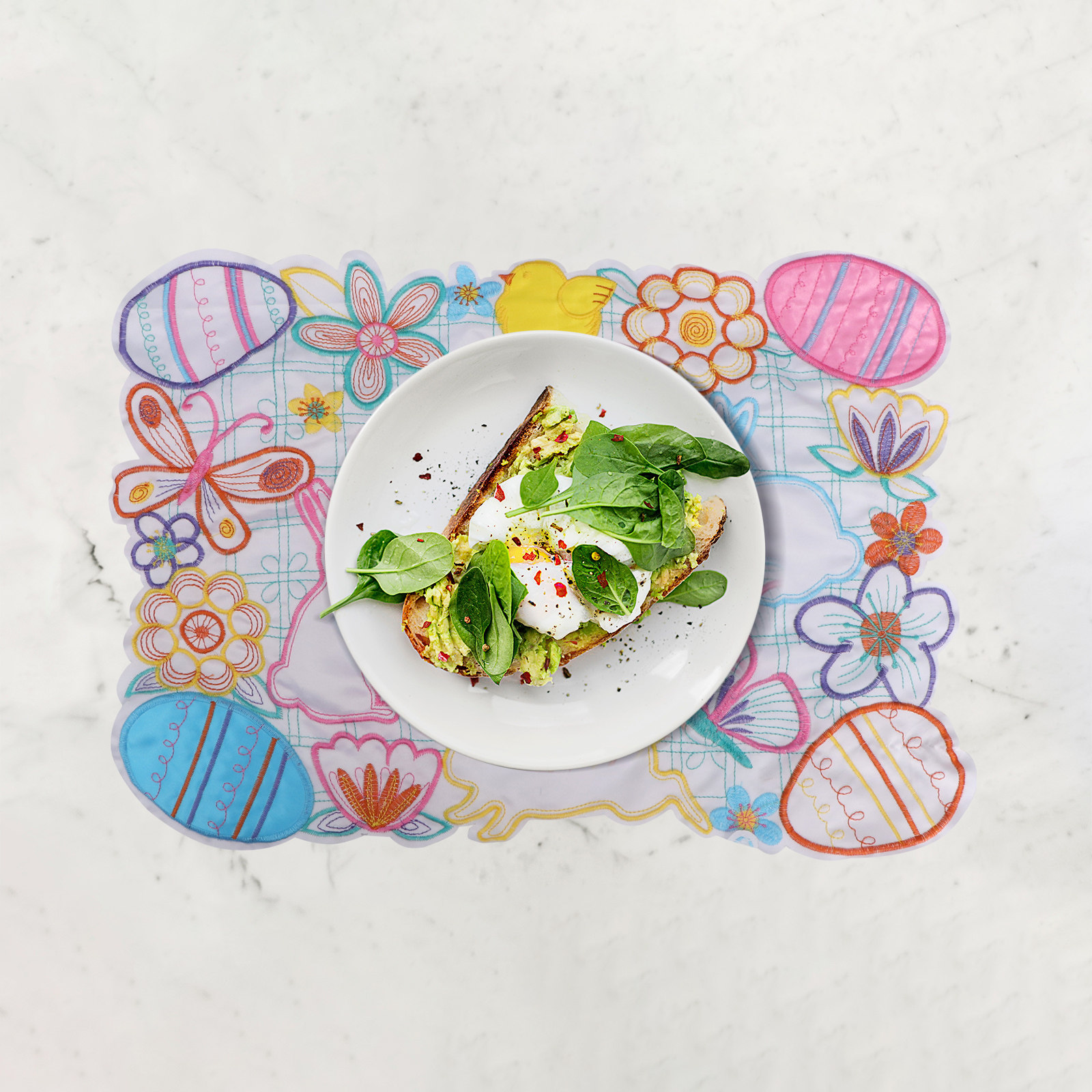 1 Stück Hasen-Osterei Tischset – Embroidery Rabbit Bewertung und Preis