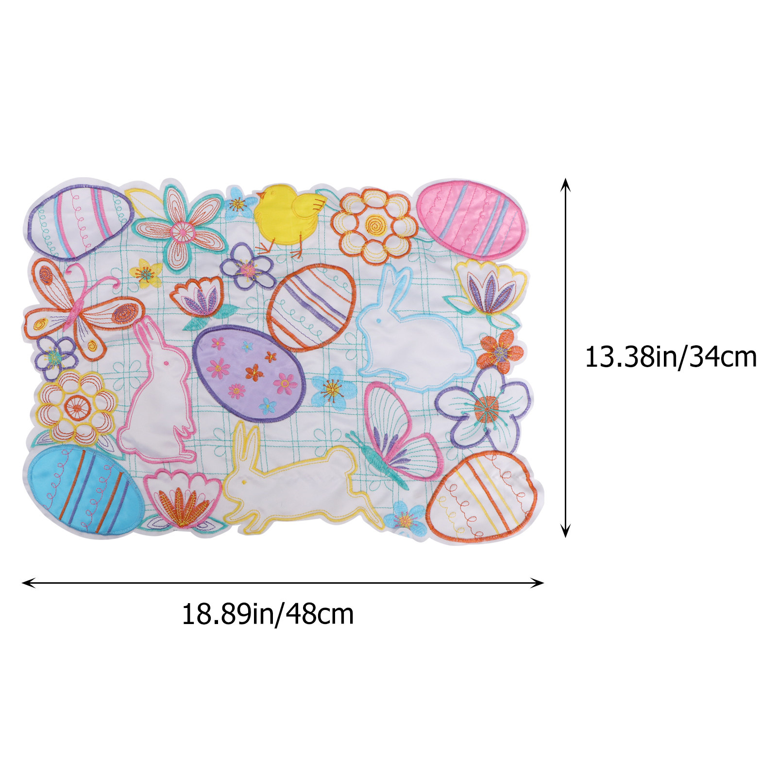 1 Stück Hasen-Osterei Tischset – Embroidery Rabbit Bewertung und Preis