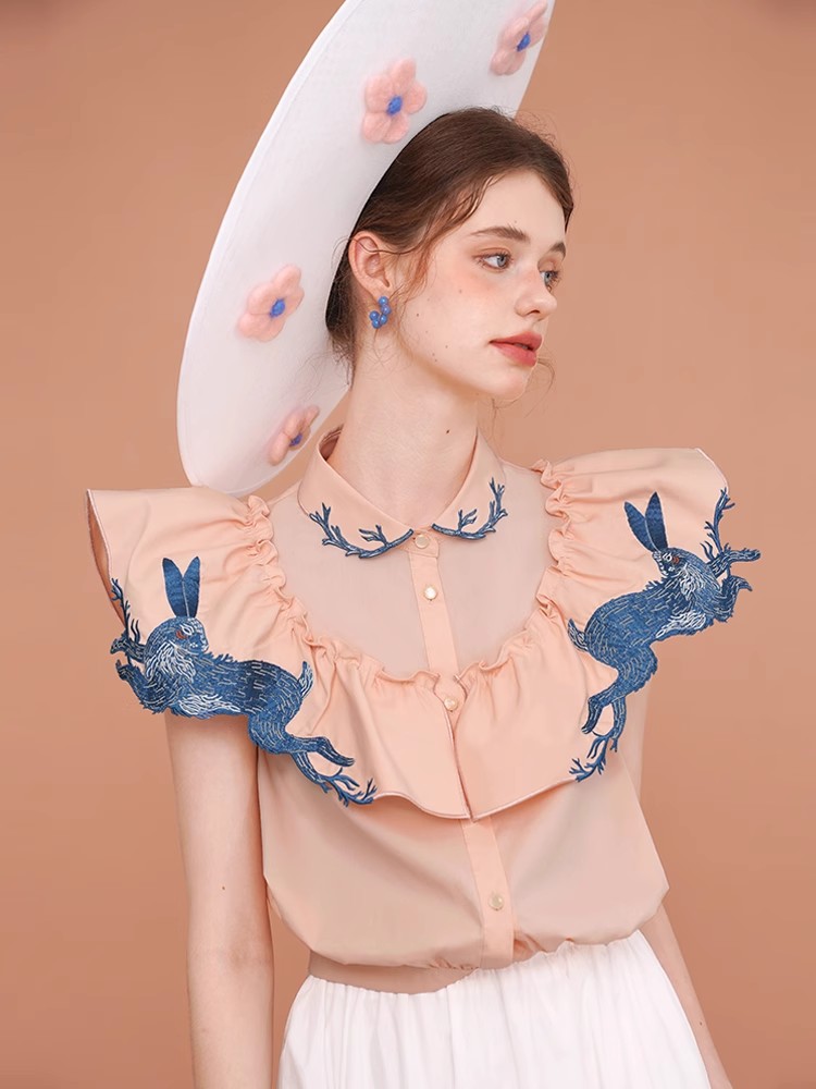 Kaninchen besticktes Hemd für  – Embroidery Rabbit Bewertung und Preis